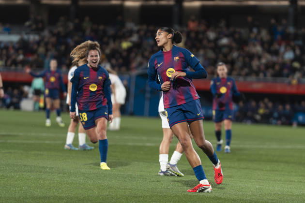 FC Barcelona, Barca Femeni v Madrid CFF - Liga F Moeve Sydney Joy Schertenleib celebrates a goal during the Liga F Moeve match between FC Barcelona and Madrid CFF at Estadi Johan Cruyff in Barcelona, Spain, on January 10, 2026. Barcelona Spain Copyright: xRubenxDexLaxRosax originalFilename:delarosa-fcbarcel260110_npAYE