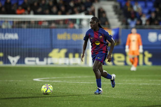 FC Barcelona, Barca Femeni V Madrid CFF - Liga F Moeve Aicha Camara of FC Barcelona controls the ball during the Liga F Moeve match between FC Barcelona Femeni and Madrid CFF at Estadi Johan Cruyff in Barcelona, Spain, on January 10, 2026. Barcelona Spain Copyright: xGongorax originalFilename:bonilla-fcbarcel260110_npDmE