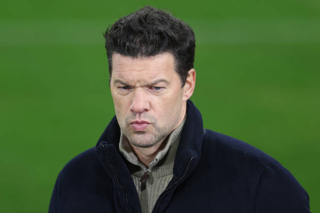TV-Experte, Michael Ballack (DAZN) Porträt, Portrait, Fussball 1. BL FC Bayern München - VfL Wolfsburg 11.01.2026 Allianz Arena FOTO: Mladen Lackovic LakoPress