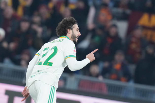 Roma™s Mario Hermoso celebrates after scoring during the Frecciarossa Italian Cup 2025 2026 soccer match between Roma and Torino at the Rome s Olympic stadium, Italy - Tuesday January 13, 2025 - Soccer ( Photo by Alfredo Falcone LaPresse ) Copyright: xAlfredoxFalcone LaPressex