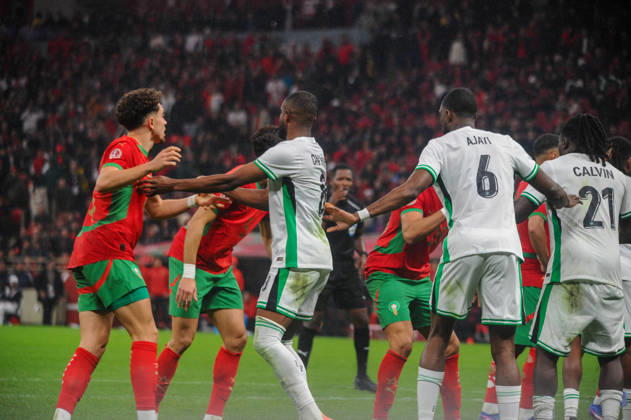 RABAT, MOROCCO - JANUARY 14: Nigeria and Morocco during the Africa Cup of Nations (AFCON) match between Nigeria and Morocco at Prince Moulay El Hassan Stadium on January 14th in Rabat, Morocco. Photo by Segun Ogunfeyitimi Copyright: xshengolpixsx