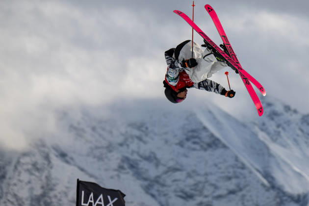 FREESTYLE SKIING - FIS WC Laax LAAX,SWITZERLAND,15.JAN.26 - FREE SKI, FREESTYLE SKIING - FIS World Cup, slopestyle, qualification, ladies, men. Image shows Rai Kasamura (JPN).  GEPAxpictures xOliverxLerch