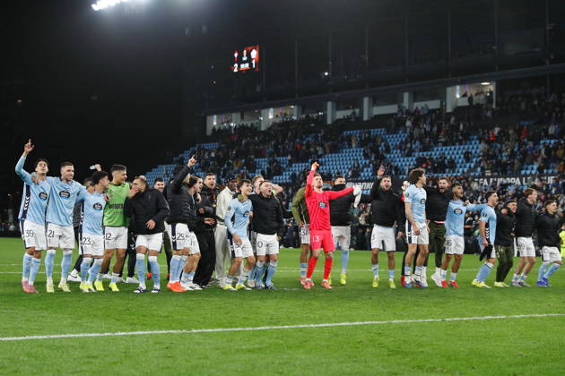 Celta team group, Mannschaftsbild, Totale (Celta), JANUARY 22, 2026 - Football Soccer : Celta team group celebrate after winning UEFA Europa League league phase match day 7 between RC Celta de Vigo - Lille OSC at the Estadio Balaidos in Vigo, Spain. Noxthirdxpartyxsales aflo_317156320