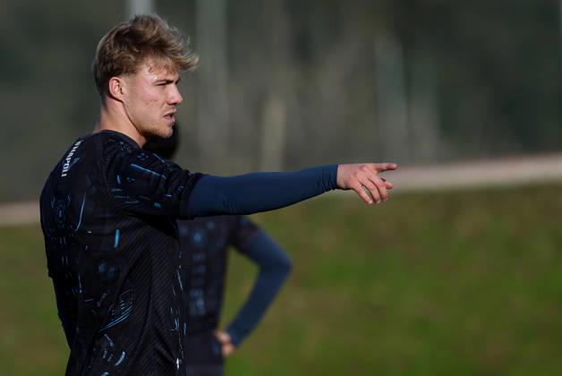 Napoli™s Rasmus Hojlund During training at the SSC Napoli sports center, Champions League Napoli - Chelsea Castel Volturno (CE) on January 27, 2026 Copyright: xAlessandroxGarofalo LaPressex