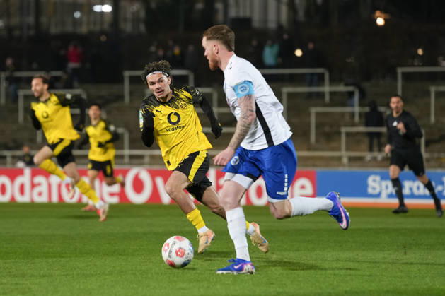 Freitag, 30.01.2026 Saison 2025 2026 20. Spieltag Regionalliga West im Stadion Rote Erde, Dortmund, Germany. BV Borussia Dortmund U23 - Sportfreunde Lotte. Babis Charalampos Drakas (BVB)