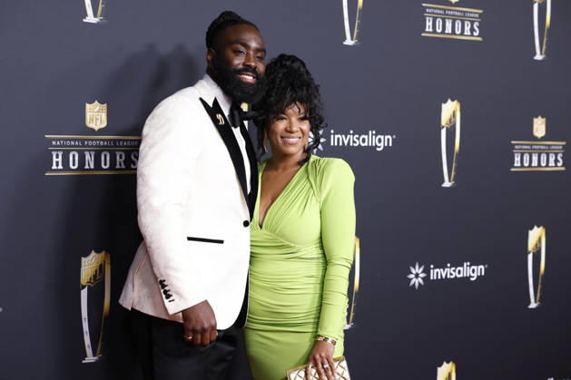 RECORD DATE NOT STATED Demario Davis, left, arrives on the red carpet at the 2026 NFL, American Football Herren, USA Honors presented by Invisalign in the days leading up to Super Bowl LX in San Francisco on Thursday, February 5, 2026. The New England Patriots will play the Seattle Seahawks in Super Bowl LX at Levi s Stadium in Santa Clara on Sunday, February 8, 2026.  SBP20260205354 JOHNxANGELILLO