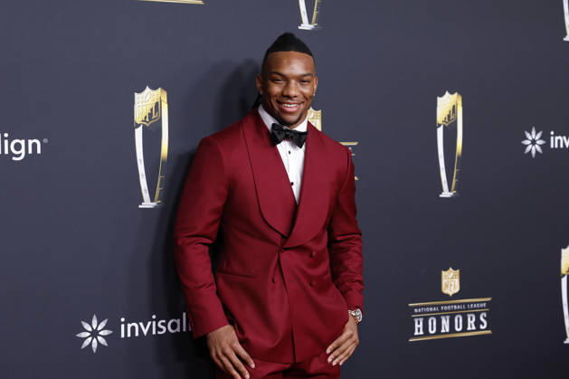 RECORD DATE NOT STATED Bijan Robinson arrives on the red carpet at the 2026 NFL, American Football Herren, USA Honors presented by Invisalign in the days leading up to Super Bowl LX in San Francisco on Thursday, February 5, 2026. The New England Patriots will play the Seattle Seahawks in Super Bowl LX at Levi s Stadium in Santa Clara on Sunday, February 8, 2026. SBP20260205358 JOHNxANGELILLO