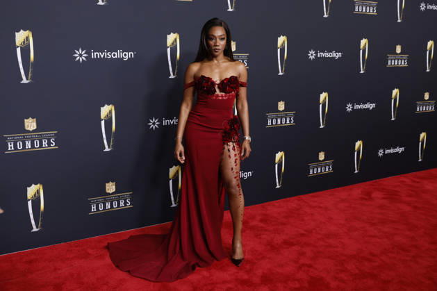 RECORD DATE NOT STATED Tiffany Haddish arrives on the red carpet at the 2026 NFL, American Football Herren, USA Honors presented by Invisalign in the days leading up to Super Bowl LX in San Francisco on Thursday, February 5, 2026. The New England Patriots will play the Seattle Seahawks in Super Bowl LX at Levi s Stadium in Santa Clara on Sunday, February 8, 2026.  SBP20260205373 JOHNxANGELILLO