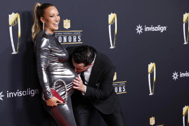 RECORD DATE NOT STATED Emily Wilkinson and Baker Mayfield arrive on the red carpet at the 2026 NFL, American Football Herren, USA Honors presented by Invisalign in the days leading up to Super Bowl LX in San Francisco on Thursday, February 5, 2026. The New England Patriots will play the Seattle Seahawks in Super Bowl LX at Levi s Stadium in Santa Clara on Sunday, February 8, 2026. SBP20260205379 JOHNxANGELILLO