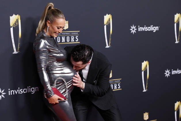 RECORD DATE NOT STATED Emily Wilkinson and Baker Mayfield arrive on the red carpet at the 2026 NFL, American Football Herren, USA Honors presented by Invisalign in the days leading up to Super Bowl LX in San Francisco on Thursday, February 5, 2026. The New England Patriots will play the Seattle Seahawks in Super Bowl LX at Levi s Stadium in Santa Clara on Sunday, February 8, 2026. SBP20260205380 JOHNxANGELILLO
