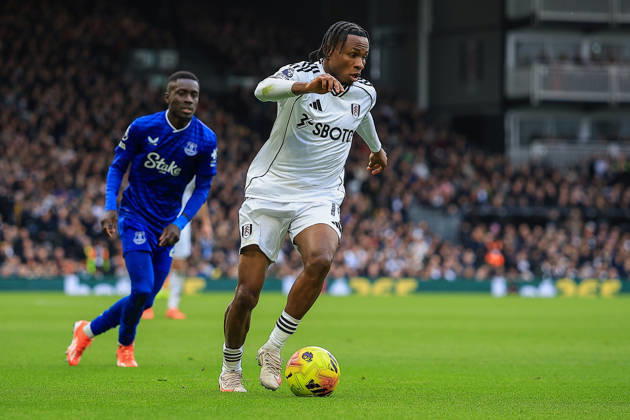 Fulham v Everton, Premier League Fulham Forward Samuel Chukwueze (19) during the Premier League match between Fulham and Everton at Craven Cottage, London, UK on 7 February 2026. Editorial use only DataCo restrictions apply See www.football-dataco.com , Copyright: xChrisxFoxwellx PSI-23698-0034
