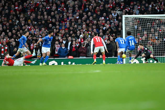 Arsenal v Sunderland, Premier League **GOAL** Arsenal forward Viktor Gyökeres (14) GOAL scores 2-0 during the Premier League match between Arsenal and Sunderland at the Emirates Stadium, London, UK on 7 February 2026. London Emirates Stadium Greater London UK Editorial use only DataCo restrictions apply See www.football-dataco.com , Copyright: xSimonxTraylenx PSI-23707-0046