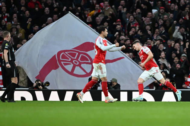 Arsenal v Sunderland, Premier League **GOAL** Arsenal forward Viktor Gyökeres (14) GOAL scores 2-0 during the Premier League match between Arsenal and Sunderland at the Emirates Stadium, London, UK on 7 February 2026. London Emirates Stadium Greater London UK Editorial use only DataCo restrictions apply See www.football-dataco.com , Copyright: xSimonxTraylenx PSI-23707-0047