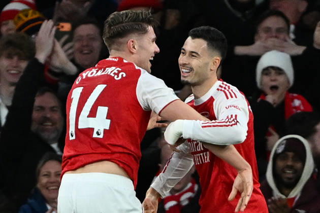 Arsenal v Sunderland, Premier League **GOAL** Arsenal forward Viktor Gyökeres (14) GOAL scores 3-0 and celebrates during the Premier League match between Arsenal and Sunderland at the Emirates Stadium, London, UK on 7 February 2026. London Emirates Stadium Greater London UK Editorial use only DataCo restrictions apply See www.football-dataco.com , Copyright: xSimonxTraylenx PSI-23707-0048