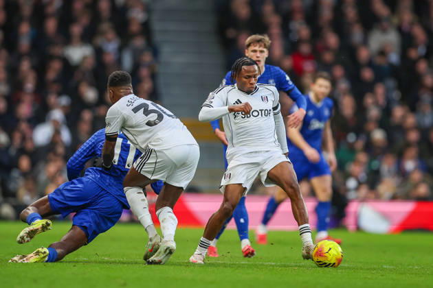 Fulham v Everton, Premier League Fulham Forward Samuel Chukwueze (19) during the Premier League match between Fulham and Everton at Craven Cottage, London, UK on 7 February 2026. Editorial use only DataCo restrictions apply See www.football-dataco.com , Copyright: xChrisxFoxwellx PSI-23698-0166