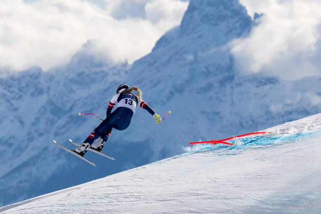 260208 Lindsey Vonn of USA crashes while competing in women s alpine skiing downhill during day 2 of the 2026 Winter Olympics on February 8, 2026 in Cortina. Photo: Joel Marklund BILDBYRAN kod JM JM0784 bbeng alpint alpine skiing Olympic Games, Olympische Spiele, Olympia, OS olympics winter olympics os ol olympiska spel vinter-os olympiske leker milano cortina 2026 milan cortina 2026 milano cortina 2026 olympic games milano cortina 2026 winter olympic games milano cortina-os milano cortina-ol vinter-ol störtlopp downhill dam Copyright: JOELxMARKLUND BB260208JM023