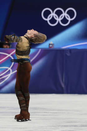 February 10, 2026, Milan, Lombardy, Italy: ILIA MALININ of USA in the Men s Single Skating short program of the Figure skating, Eiskunstlauf Team Event at the Milano Cortina 2026 Winter Olympic Games, Olympische Spiele, Olympia, OS Milan Italy - ZUMAc179 20260210_oly_c179_241 Copyright: xMickaelxChavetx