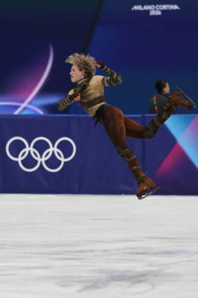 February 10, 2026, Milan, Lombardy, Italy: ILIA MALININ of USA in the Men s Single Skating short program of the Figure skating, Eiskunstlauf Team Event at the Milano Cortina 2026 Winter Olympic Games, Olympische Spiele, Olympia, OS Milan Italy - ZUMAc179 20260210_oly_c179_243 Copyright: xMickaelxChavetx