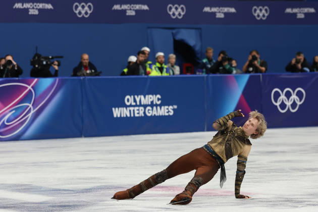 February 10, 2026, Milan, Lombardy, Italy: ILIA MALININ of USA in the Men s Single Skating short program of the Figure skating, Eiskunstlauf Team Event at the Milano Cortina 2026 Winter Olympic Games, Olympische Spiele, Olympia, OS Milan Italy - ZUMAc179 20260210_oly_c179_247 Copyright: xMickaelxChavetx