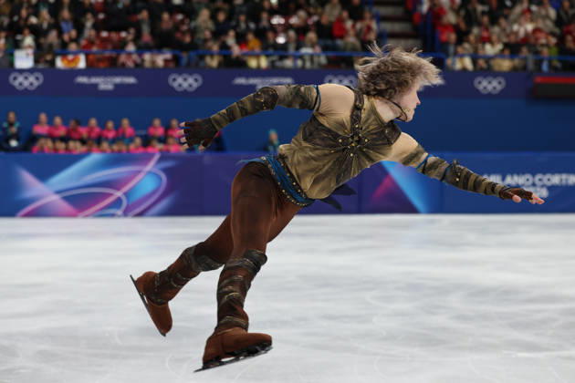 February 10, 2026, Milan, Lombardy, Italy: ILIA MALININ of USA in the Men s Single Skating short program of the Figure skating, Eiskunstlauf Team Event at the Milano Cortina 2026 Winter Olympic Games, Olympische Spiele, Olympia, OS Milan Italy - ZUMAc179 20260210_oly_c179_248 Copyright: xMickaelxChavetx