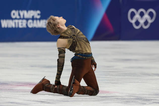 February 10, 2026, Milan, Lombardy, Italy: ILIA MALININ of USA in the Men s Single Skating short program of the Figure skating, Eiskunstlauf Team Event at the Milano Cortina 2026 Winter Olympic Games, Olympische Spiele, Olympia, OS Milan Italy - ZUMAc179 20260210_oly_c179_249 Copyright: xMickaelxChavetx