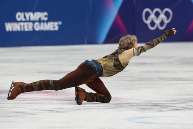 February 10, 2026, Milan, Lombardy, Italy: ILIA MALININ of USA in the Men s Single Skating short program of the Figure skating, Eiskunstlauf Team Event at the Milano Cortina 2026 Winter Olympic Games, Olympische Spiele, Olympia, OS Milan Italy - ZUMAc179 20260210_oly_c179_250 Copyright: xMickaelxChavetx