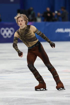 February 10, 2026, Milan, Lombardy, Italy: ILIA MALININ of USA in the Men s Single Skating short program of the Figure skating, Eiskunstlauf Team Event at the Milano Cortina 2026 Winter Olympic Games, Olympische Spiele, Olympia, OS Milan Italy - ZUMAc179 20260210_oly_c179_253 Copyright: xMickaelxChavetx