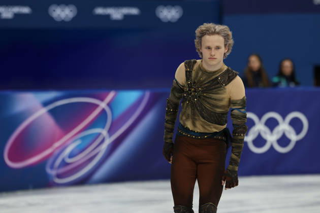 February 10, 2026, Milan, Lombardy, Italy: ILIA MALININ of USA in the Men s Single Skating short program of the Figure skating, Eiskunstlauf Team Event at the Milano Cortina 2026 Winter Olympic Games, Olympische Spiele, Olympia, OS Milan Italy - ZUMAc179 20260210_oly_c179_255 Copyright: xMickaelxChavetx