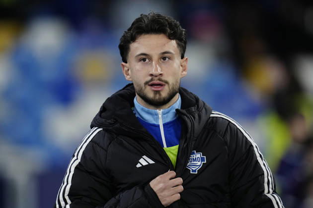 Nicolas Kuhn (Como 1907) looks on, Coppa Italia, SSC Napoli v Como 1907, Stadio Diego Armando Maradona, February 10, 2026, Naples, Italy.