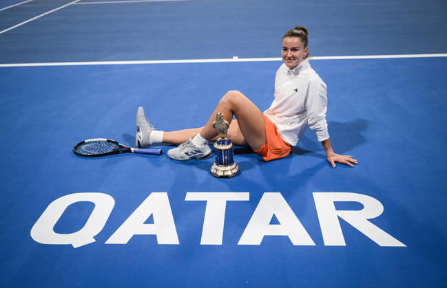Qatar TotalEnergies Open 2026 Final, victory ceremony, winner Karolina Muchova (CZE) Karolina Muchova (CZE)