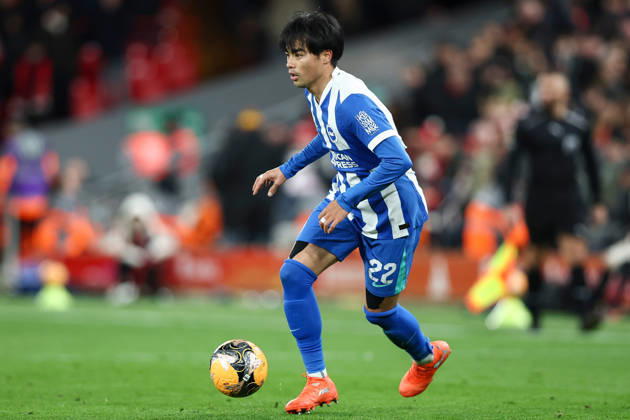 Liverpool v Brighton & Hove Albion, Emirates FA Cup Kaoru Mitoma of Brighton And Hove Albion during the Liverpool v Brighton & Hove Albion Emirates FA Cup 4th Round match at Anfield, Liverpool, England on 14 February 2026 Credit: Ian Stephen Every Second Media Editorial use only. All images are copyright Every Second Media Limited. No images may be reproduced without prior permission. All rights reserved. Premier League and Football League images are subject to licensing agreements with Football DataCo Limited. see https: www.football-dataco.com Copyright: xIMAGO EveryxSecondxMediax ESM-1800-0091 IanxStephenx xEveryxSecondxMediax
