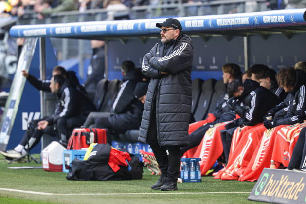 2026.02.14 xfsx Fussball 1. Bundesliga Hamburger Sportverein - 1.FC Union Berlin v.l. Trainer Steffen Baumgarten (1.FC Union Berlin) (DFL regulations prohibit any use of photographs as image sequences and or quasi-video. Copyright: HMBxMedia FernandoxSoares