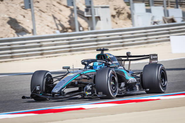 George Russell (UK, Mercedes-AMG Petronas F1 Team, 63) BHR, Formel 1 Weltmeisterschaft, Formel 1 Testfahrten, Bahrain international Circuit, 13.02.2026 BHR, Formel 1 Weltmeisterschaft, Formel 1 Testfahrten, Bahrain international Circuit, 13.02.2026 Copyright: xEibner-Pressefoto ThomasxFuesslerx EP_TFR