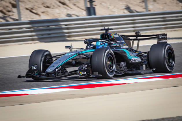 George Russell (UK, Mercedes-AMG Petronas F1 Team, 63) BHR, Formel 1 Weltmeisterschaft, Formel 1 Testfahrten, Bahrain international Circuit, 13.02.2026 BHR, Formel 1 Weltmeisterschaft, Formel 1 Testfahrten, Bahrain international Circuit, 13.02.2026 Copyright: xEibner-Pressefoto ThomasxFuesslerx EP_TFR