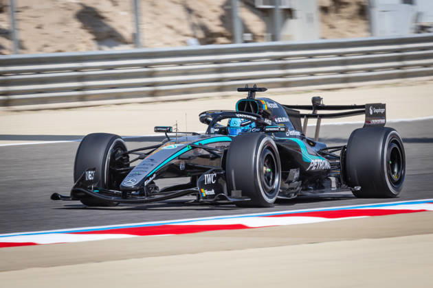 George Russell (UK, Mercedes-AMG Petronas F1 Team, 63) BHR, Formel 1 Weltmeisterschaft, Formel 1 Testfahrten, Bahrain international Circuit, 13.02.2026 BHR, Formel 1 Weltmeisterschaft, Formel 1 Testfahrten, Bahrain international Circuit, 13.02.2026 Copyright: xEibner-Pressefoto ThomasxFuesslerx EP_TFR