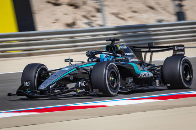 George Russell (UK, Mercedes-AMG Petronas F1 Team, 63) BHR, Formel 1 Weltmeisterschaft, Formel 1 Testfahrten, Bahrain international Circuit, 13.02.2026 BHR, Formel 1 Weltmeisterschaft, Formel 1 Testfahrten, Bahrain international Circuit, 13.02.2026 Copyright: xEibner-Pressefoto ThomasxFuesslerx EP_TFR