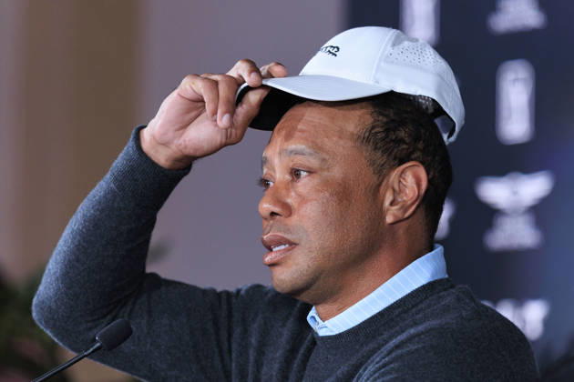 February 17, 2026, Pacific Palisades, California, USA: Tiger Woods during a press conference, PK, Pressekonferenz in preparation for the 2026 Genesis Invitational on Tuesday February 17, 2026 at the Riviera Country Club in Pacific Palisades, California. ARIANA RUIZ PI Pacific Palisades USA - ZUMAp124 20260217_zaa_p124_004 Copyright: xArianaxRuizx