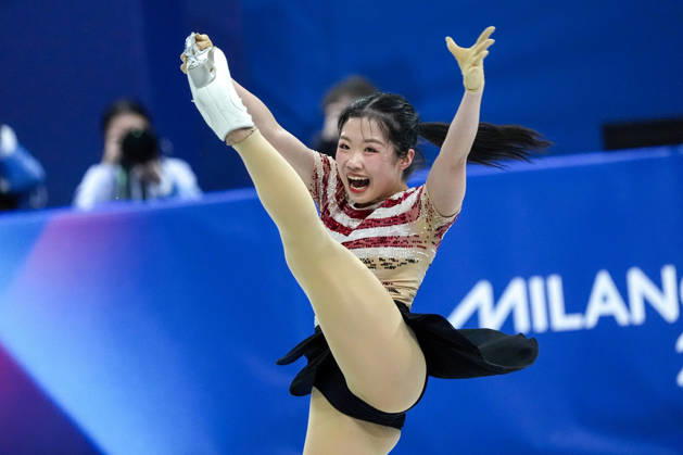 Ami Nakai of Japan performs during the Women s Single Skating Short Program at the Milano Figure skating, Eiskunstlauf Stadium in Milan, Italy on Tuesday, February 17, 2026.  OLY20260217134 RICHARDxELLIS
