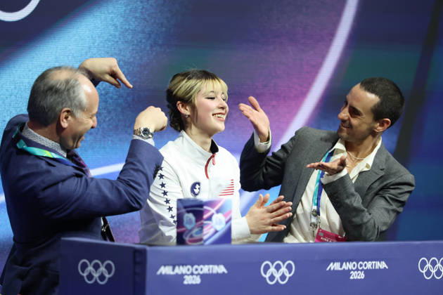 February 17, 2026, Milan, Lombardy, Italy: Alysa Liu of Team United States competes in the womens ice skating short program during the Milano Cortina 2026 Olympic Winter games, Winterspiele,Spiele, Summer games at Milano Ice Skating Arena. Olympics 2026: Milano Cortina: Figure skating, Eiskunstlauf Womens Singles Short Program - ZUMAm117 20260217_oly_m117_059 Copyright: xDavidxMcIntyrex