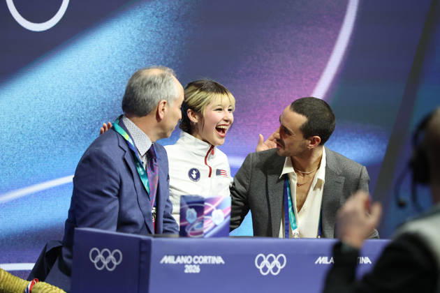 February 17, 2026, Milan, Lombardy, Italy: Alysa Liu of Team United States competes in the womens ice skating short program during the Milano Cortina 2026 Olympic Winter games, Winterspiele,Spiele, Summer games at Milano Ice Skating Arena. Olympics 2026: Milano Cortina: Figure skating, Eiskunstlauf Womens Singles Short Program - ZUMAm117 20260217_oly_m117_065 Copyright: xDavidxMcIntyrex