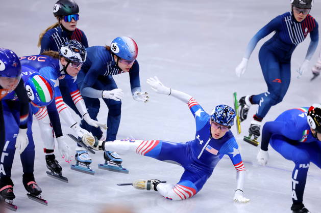 United States of America team group, Mannschaftsbild, Totale (USA), FEBRUARY 14, 2026 - Short Track : Women s 3000m Relay Semi-Final during the Milano Cortina 2026 Olympic Winter games, Winterspiele,Spiele, Summer games at Milano Ice Skating Arena in Milan, Italy. Noxthirdxpartyxsales aflo_320464755