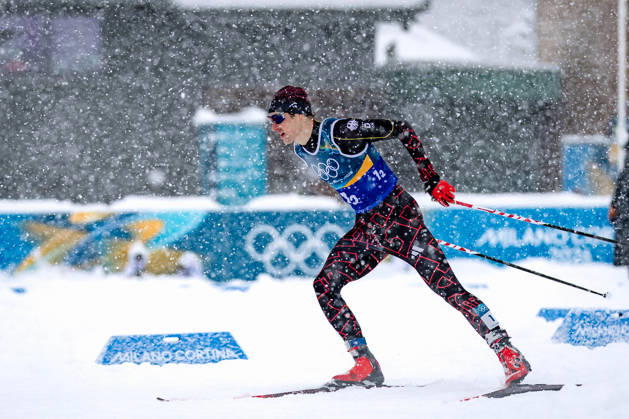 OLYMPICS - Winter Olympic Games, Olympische Spiele, Olympia, OS Milano Cortina 2026 TESERO,ITALY,19.FEB.26 - OLYMPICS, NORDIC SKIING, NORDIC COMBINED, CROSS COUNTRY - Winter Olympic Games Milano Cortina 2026, team sprint, 2x7.5km. Image shows Vinzenz Geiger (GER). GEPAxpictures xMatthiasxTrinkl