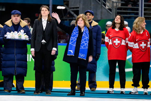 260219 Gunilla Lindberg, Secretary General of ANOC, at the medal ceremony after the women s Ice hockey, Eishockey final game between USA and Canada during day 13 of the 2026 Winter Olympics on February 19, 2026 in Milan. Photo: Emma Wallskog BILDBYRAN kod EW EW0643 ishockey ice hockey Olympic Games, Olympische Spiele, Olympia, OS olympics winter olympics os ol olympiska spel vinter-os olympiske leker milano cortina 2026 milan cortina 2026 milano cortina 2026 olympic games milano cortina 2026 winter olympic games milano cortina-os milano cortina-ol vinter-ol 13 bbeng dam usa kanada canada final Copyright: EMMAxWALLSKOG BB260219EW136