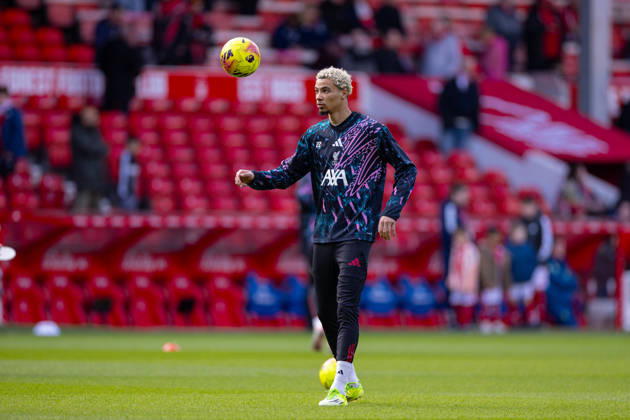 Football - FA Premier League - Nottingham Forest FC v Liverpool FC NOTTINGHAM, ENGLAND - Sunday, February 22, 2026: Liverpool s Hugo Ekitike during the pre-match warm-up before the FA Premier League match between Nottingham Forest FC and Liverpool FC at the City Ground. (Photo by David Rawcliffe Propaganda) NOTTINGHAM City Ground NOTTINGHAMSHIRE ENGLAND Copyright: xDavidxRawcliffex P2026-02-22-Notts_Forest_Liverpool-36