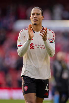 Football - FA Premier League - Nottingham Forest FC v Liverpool FC NOTTINGHAM, ENGLAND - Sunday, February 22, 2026: Liverpool s captain Virgil van Dijk applauds the travelling supporters after the FA Premier League match between Nottingham Forest FC and Liverpool FC at the City Ground. The game ended 0-1 (Photo by David Rawcliffe Propaganda) NOTTINGHAM City Ground NOTTINGHAMSHIRE ENGLAND Copyright: xDavidxRawcliffex P2026-02-22-Notts_Forest_Liverpool-136