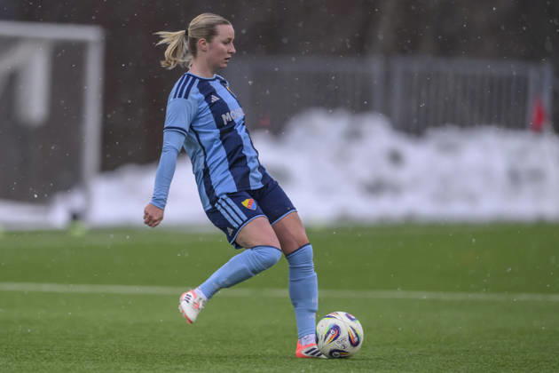 260222 Djurgardens Alexandra Jonasson under fotbollsmatchen i Svenska Cupen mellan Alingsas och Djurgarden den 22 februari 2026 i Alingsas. Copyright: FREDRIKxAREMYR BB260222FA068