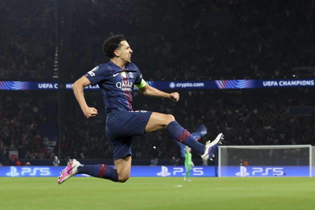 FOOTBALL : Paris Saint Germain Vs AS Monaco - Ligue des Champions - 25 02 2026 Joie - But de Marquinhos (PSG) ParisFrance Copyright: xMichaelxBaucherx