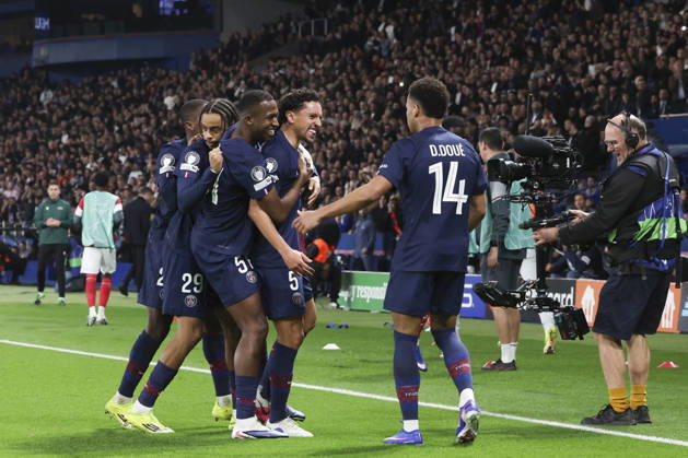 FOOTBALL : Paris Saint Germain Vs AS Monaco - Ligue des Champions - 25 02 2026 Joie - But de Marquinhos (PSG) ParisFrance Copyright: xMichaelxBaucherx