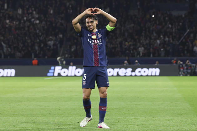 FOOTBALL : Paris Saint Germain Vs AS Monaco - Ligue des Champions - 25 02 2026 Joie - But de Marquinhos (PSG) ParisFrance Copyright: xMichaelxBaucherx