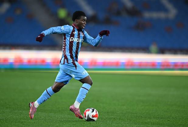 Trabzonspor v Misirli.com.tr Fatih Karagumruk - Turkish Super Lig TRABZON, TURKIYE - FEBRUARY 27: Inao Oulai of Trabzonspor in action during Turkish Super Lig week 24 football match between Trabzonspor and Misirli.com.tr Fatih Karagumruk at Papara Park in Trabzon, Turkiye on February 27, 2026. Hakan Burak Altunoz Anadolu Trabzon Turkey. Editorial use only. Please get in touch for any other usage. Copyright: x2026xAnadoluxHakanxBurakxAltunozx